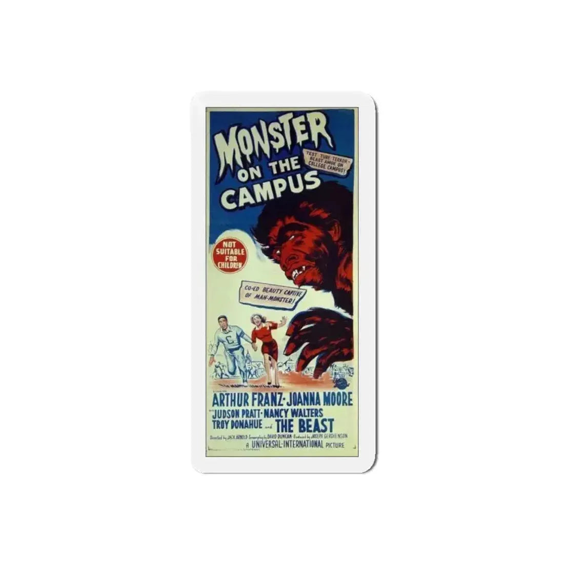 MONSTER ON THE CAMPUS 1958 Movie Poster - Refrigerator Magnet 5 Inch Die-Cut - The Sticker Space