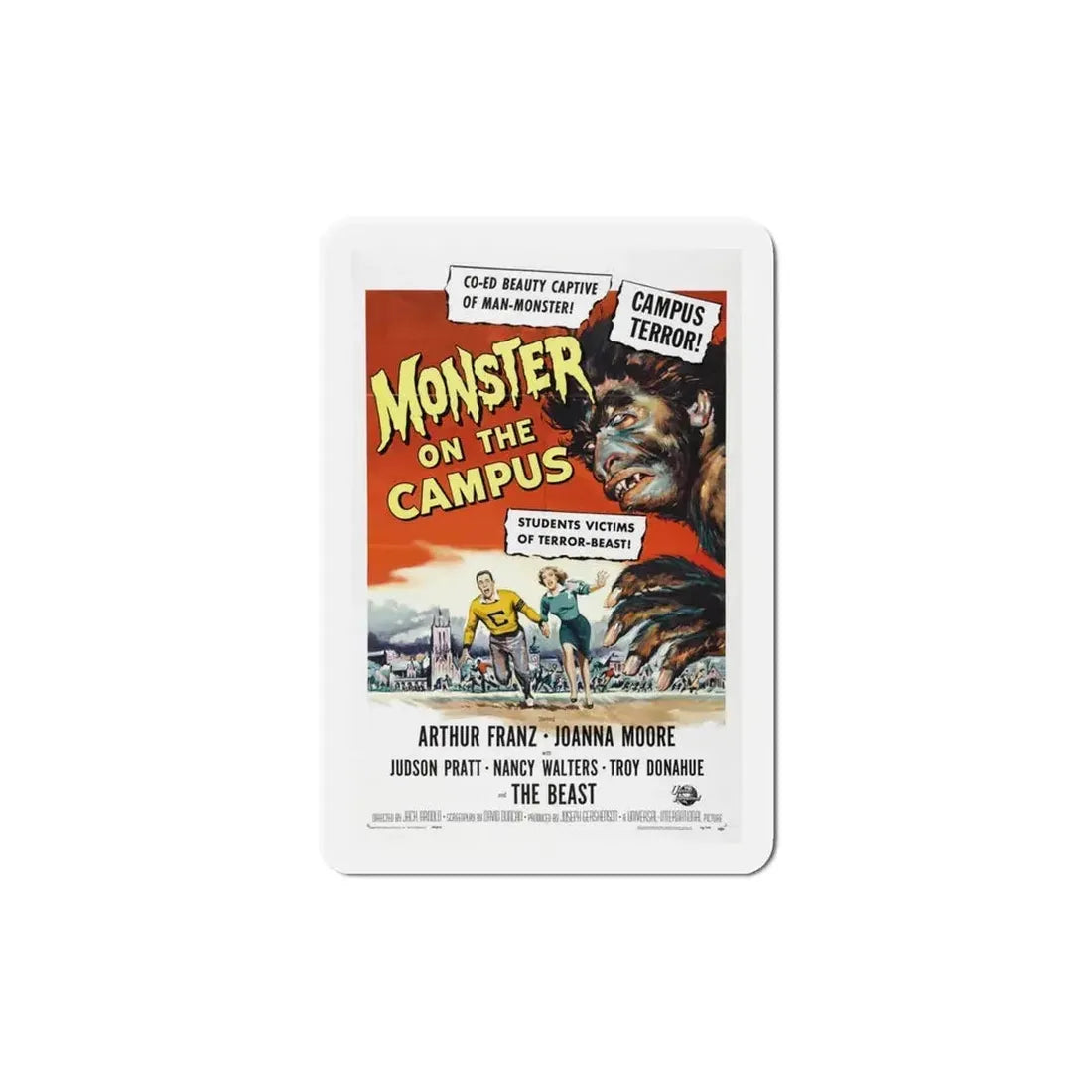 Monster on the Campus 1958 Movie Poster Refrigerator Magnet 6 Inch - The Sticker Space