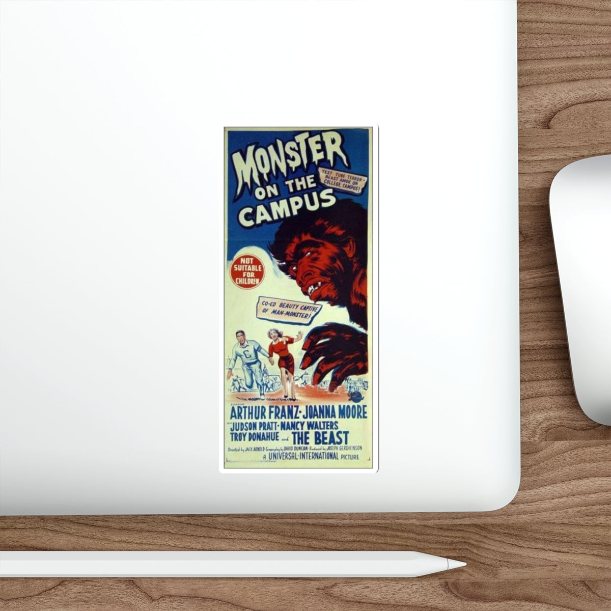 MONSTER ON THE CAMPUS 1958 Movie Poster STICKER Vinyl Die-Cut Decal-The Sticker Space