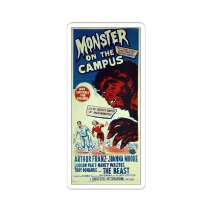 MONSTER ON THE CAMPUS 1958 Movie Poster - STICKER Vinyl Kiss-Cut Decal 2 Inch White - The Sticker Space