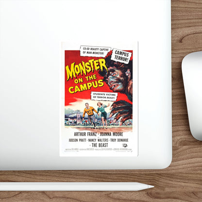 MONSTER ON THE CAMPUS (2) 1958 Movie Poster STICKER Vinyl Die-Cut Decal-The Sticker Space