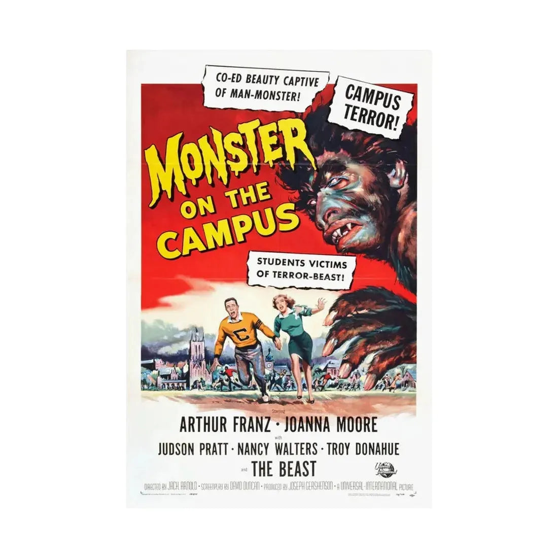 MONSTER ON THE CAMPUS (2) 1958 - Paper Movie Poster - The Sticker Space