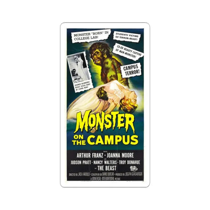 MONSTER ON THE CAMPUS (3) 1958 Movie Poster - STICKER Vinyl Kiss-Cut Decal 2 Inch White - The Sticker Space