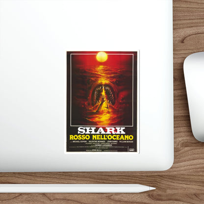 MONSTER SHARK (2) 1984 Movie Poster STICKER Vinyl Die-Cut Decal-The Sticker Space