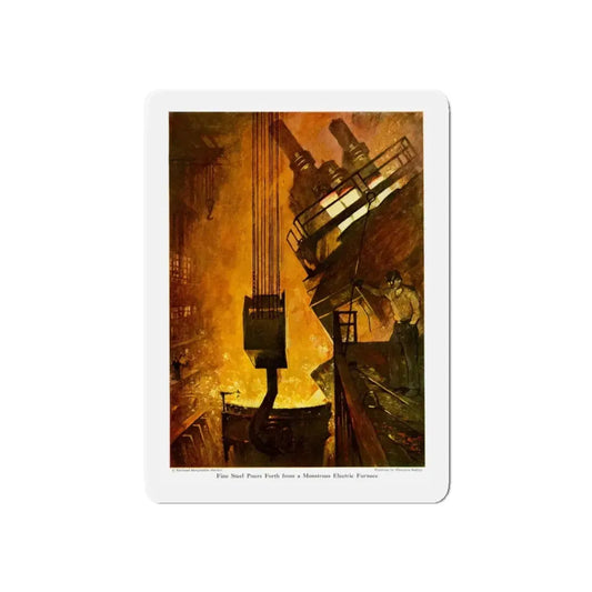 Monsterous Electric Furnace, 1945 (Magazine Illustration) Refrigerator Magnet 6 Inch - The Sticker Space