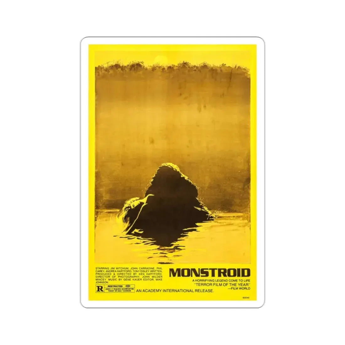 Monstroid 1980 Movie Poster STICKER Vinyl Die-Cut Decal - The Sticker Space