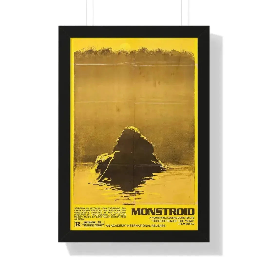 MONSTROID (TEASER) 1980 - Framed Movie Poster 16″ x 24″ Black - The Sticker Space