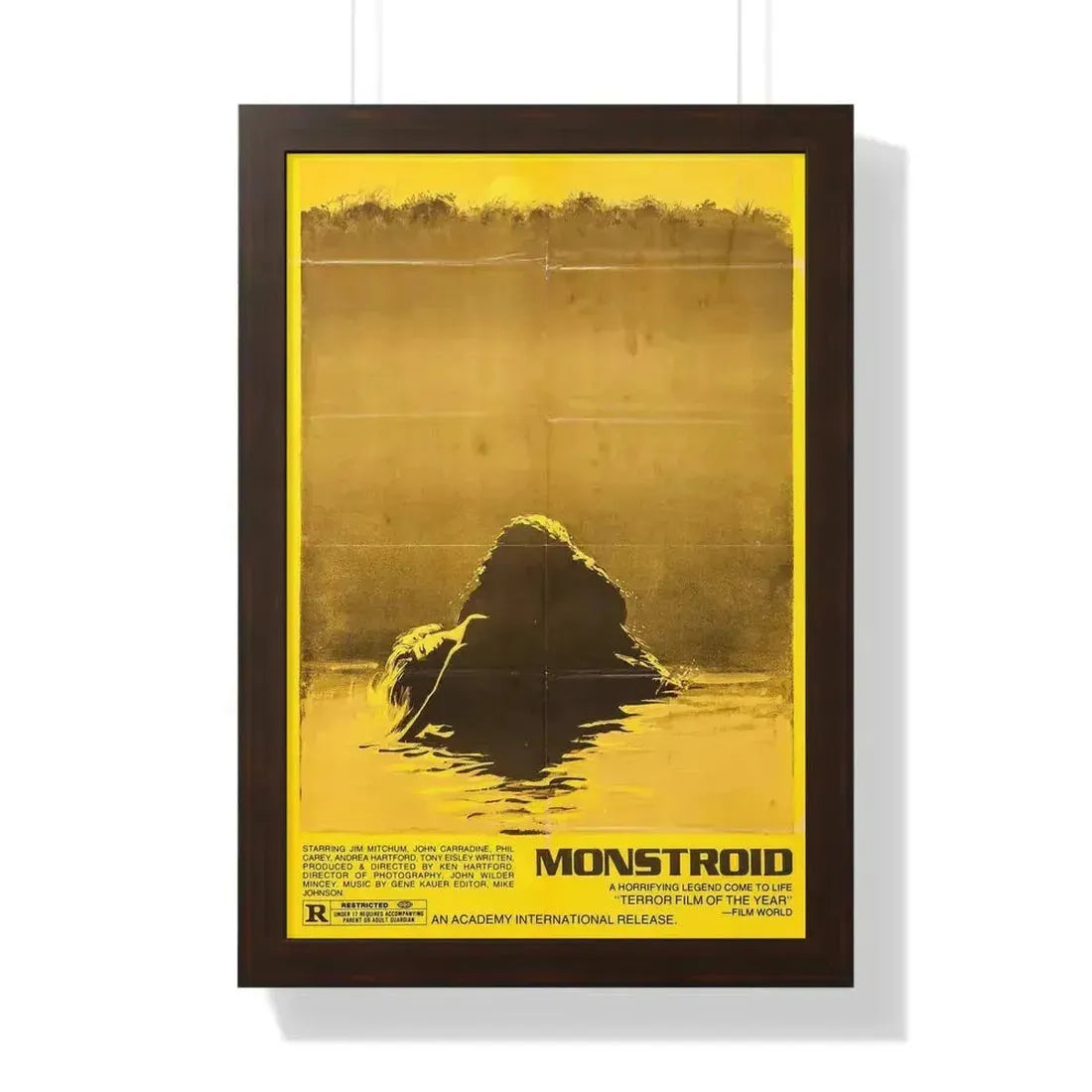 MONSTROID (TEASER) 1980 - Framed Movie Poster 16″ x 24″ Walnut - The Sticker Space