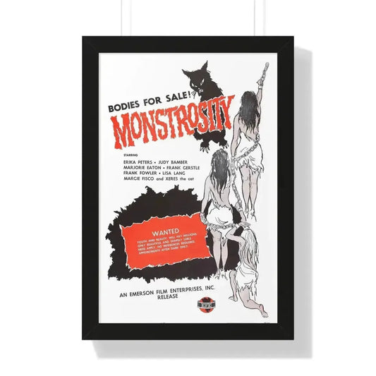 MONSTROSITY (THE ATOMIC BRAIN) 1963 - Framed Movie Poster 16″ x 24″ Black - The Sticker Space