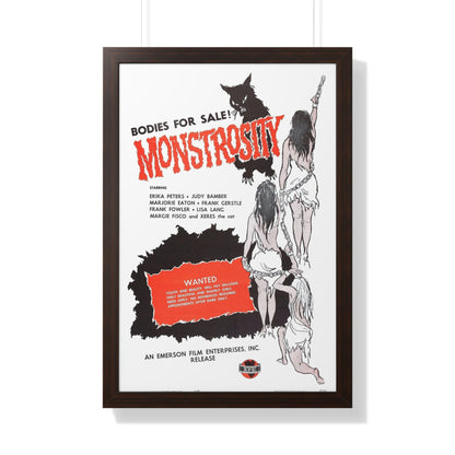 MONSTROSITY (THE ATOMIC BRAIN) 1963 - Framed Movie Poster-20" x 30"-The Sticker Space