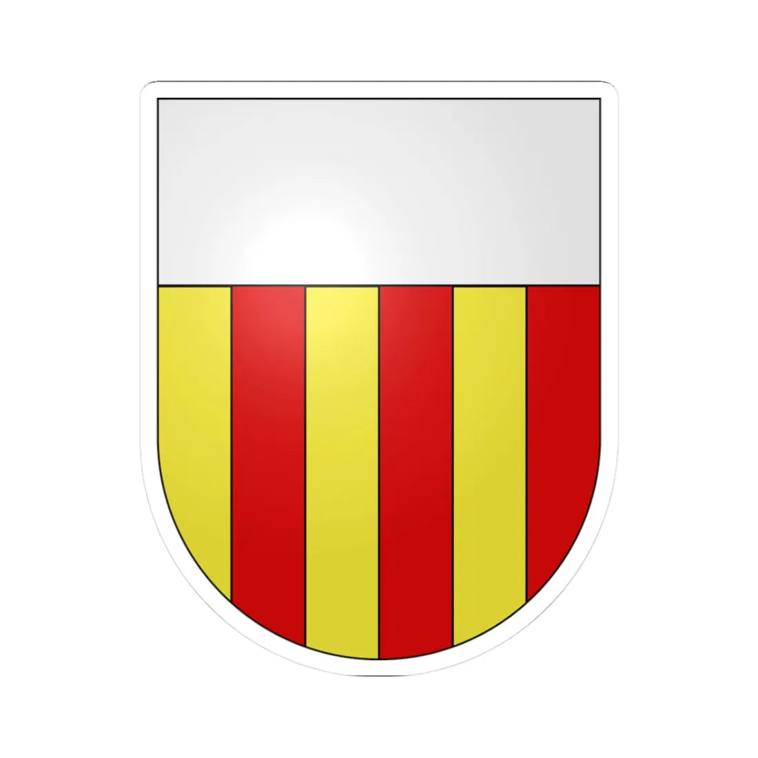 Montagny-coat of arms (Switzerland) (Coat of Arms) STICKER Vinyl Kiss-Cut Decal 3 Inch White - The Sticker Space