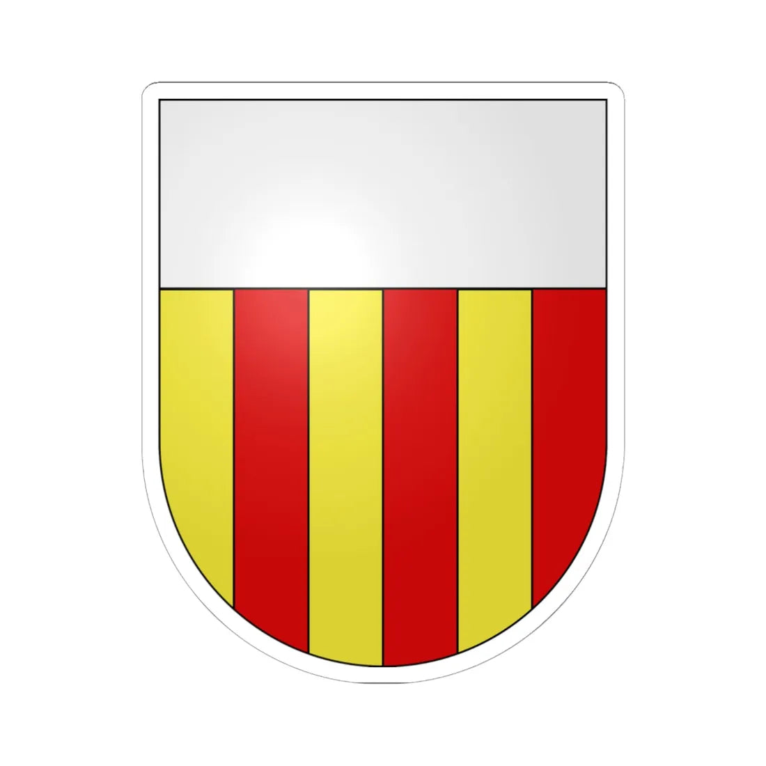 Montagny-coat of arms (Switzerland) (Coat of Arms) STICKER Vinyl Kiss-Cut Decal 6 Inch White - The Sticker Space