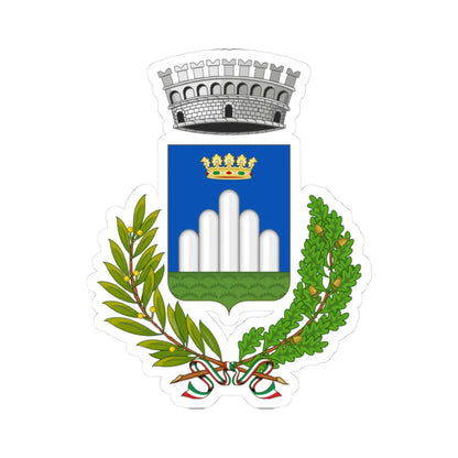 Montalto Uffugo-Stemma (Italy) (Coat of Arms) STICKER Vinyl Kiss-Cut Decal 3 Inch White - The Sticker Space