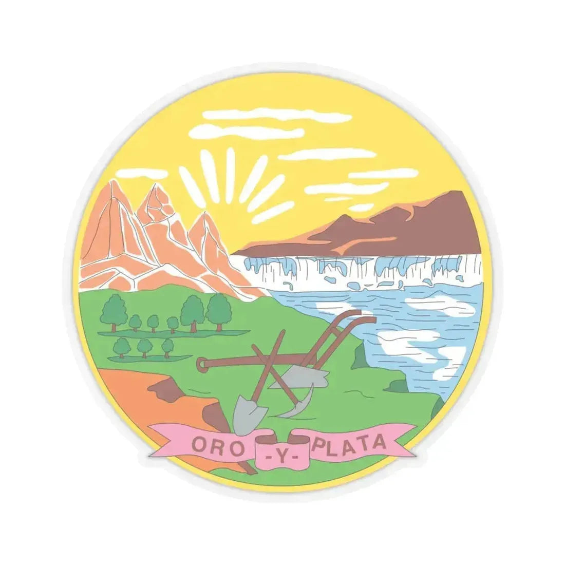 Montana State Seal NARA - STICKER Vinyl Kiss-Cut Decal 6 Inch Transparent - The Sticker Space