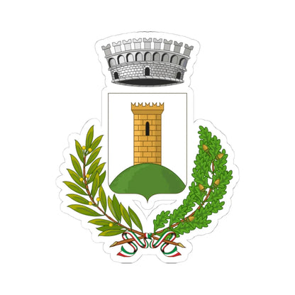 Montasola-Stemma (Italy) (Coat of Arms) STICKER Vinyl Kiss-Cut Decal 4 Inch White - The Sticker Space