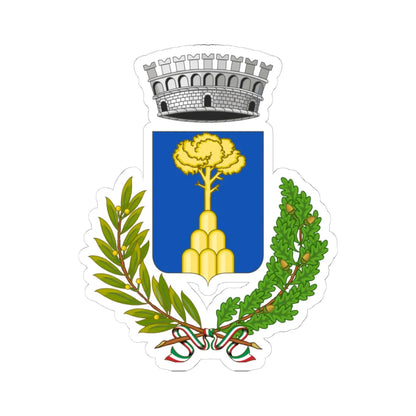 Monte Cerignone-Stemma (Italy) (Coat of Arms) STICKER Vinyl Kiss-Cut Decal 4 Inch White - The Sticker Space
