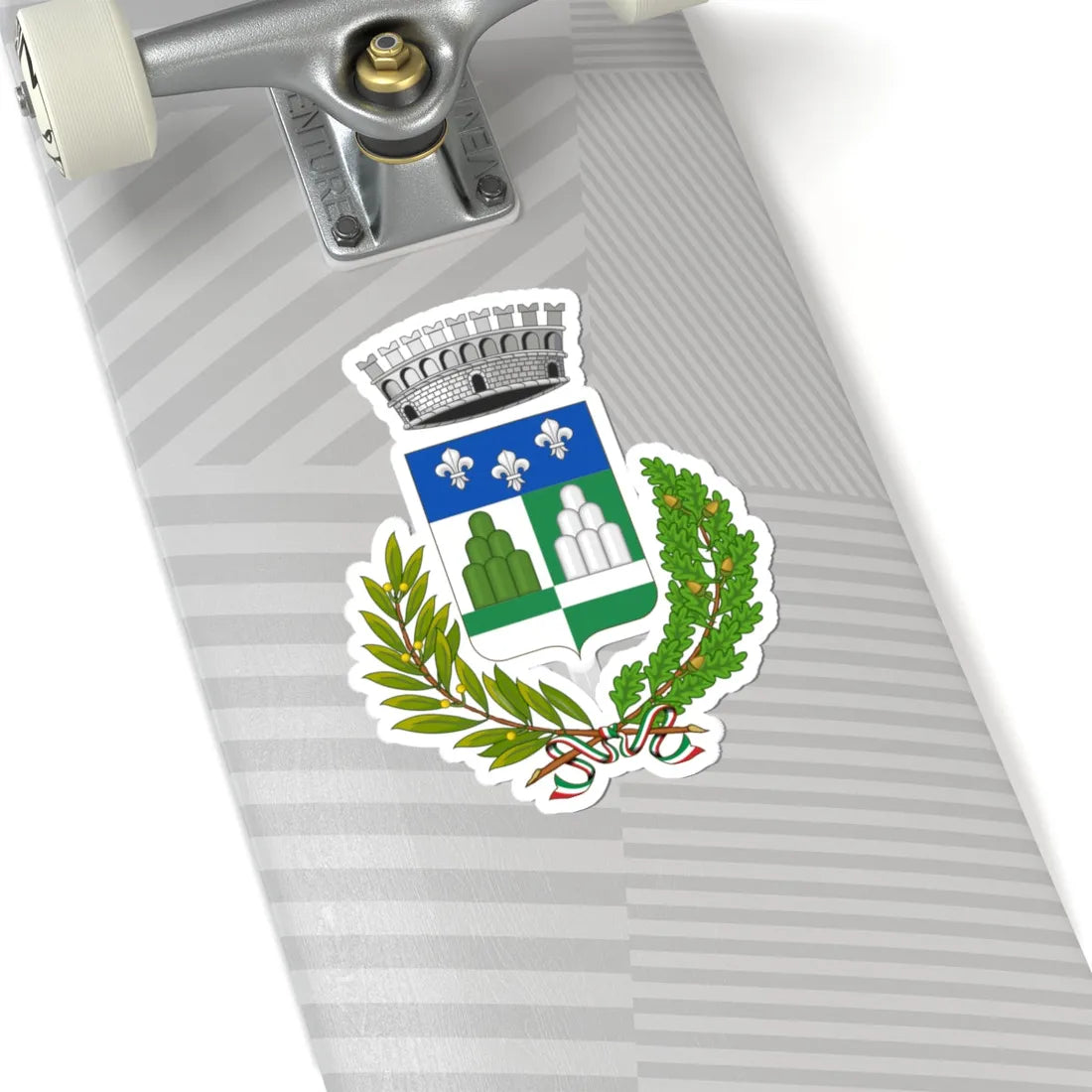 Monte Porzio-Stemma (Italy) (Coat of Arms) STICKER Vinyl Kiss-Cut Decal - The Sticker Space