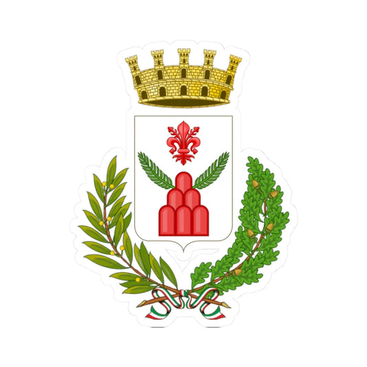 Monte San Savino-Stemma (Italy) (Coat of Arms) STICKER Vinyl Kiss-Cut Decal 2 Inch White - The Sticker Space