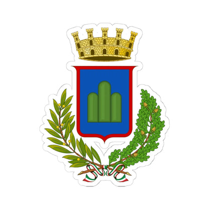 Montecastrilli-Stemma (Italy) (Coat of Arms) STICKER Vinyl Kiss-Cut Decal 6 Inch White - The Sticker Space