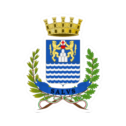 Montecatini Terme-Stemma (Italy) (Coat of Arms) STICKER Vinyl Kiss-Cut Decal 2 Inch White - The Sticker Space