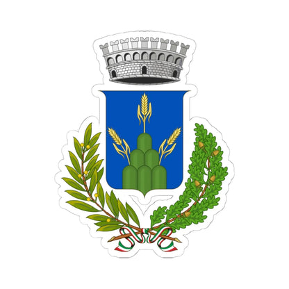 Montegranaro-Stemma (Italy) (Coat of Arms) STICKER Vinyl Kiss-Cut Decal 6 Inch White - The Sticker Space
