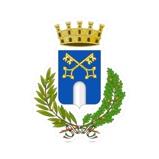 Montegrotto Terme-Stemma (Italy) (Coat of Arms) STICKER Vinyl Kiss-Cut Decal 2 Inch White - The Sticker Space
