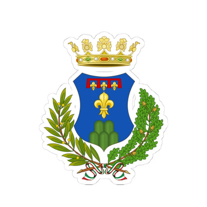 Monteprandone-Stemma (Italy) (Coat of Arms) STICKER Vinyl Kiss-Cut Decal 4 Inch White - The Sticker Space