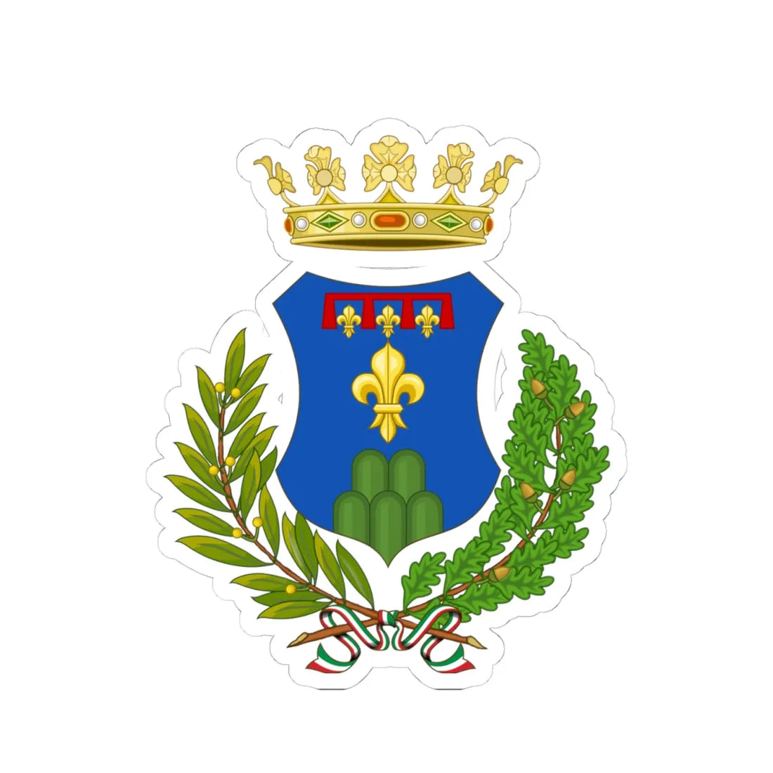 Monteprandone-Stemma (Italy) (Coat of Arms) STICKER Vinyl Kiss-Cut Decal - The Sticker Space