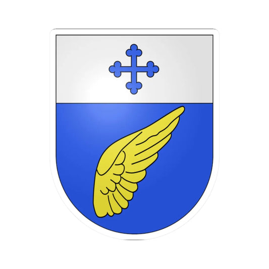 Montet Glâne-coat of arms (Switzerland) (Coat of Arms) STICKER Vinyl Kiss-Cut Decal 2 Inch White - The Sticker Space