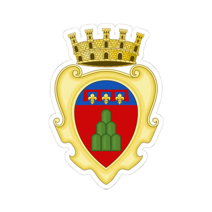 Montevarchi-Stemma (Italy) (Coat of Arms) STICKER Vinyl Kiss-Cut Decal 4 Inch White - The Sticker Space