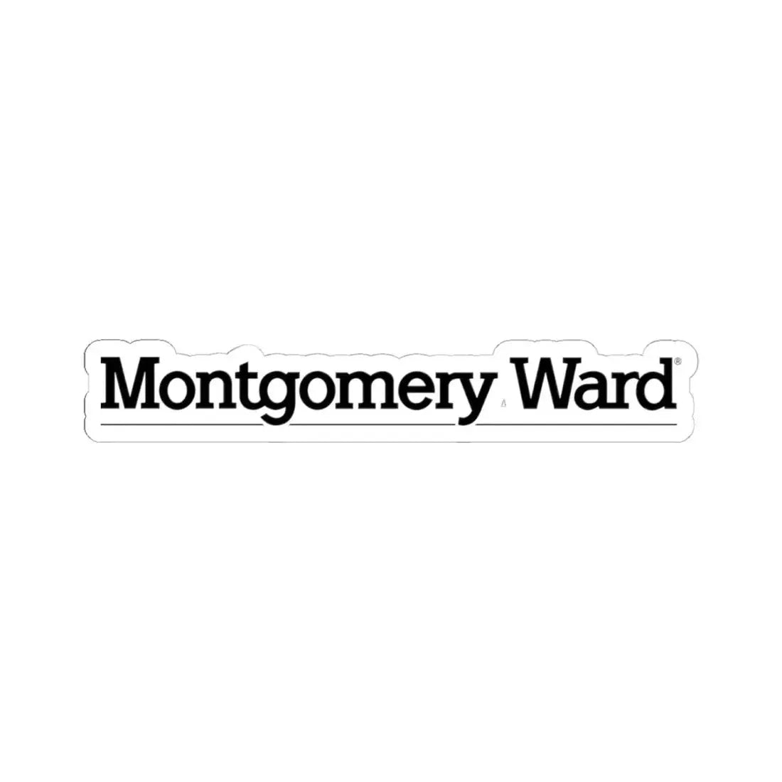 Montgomery Ward (Logo) STICKER Vinyl Kiss-Cut Decal 4 Inch White - The Sticker Space