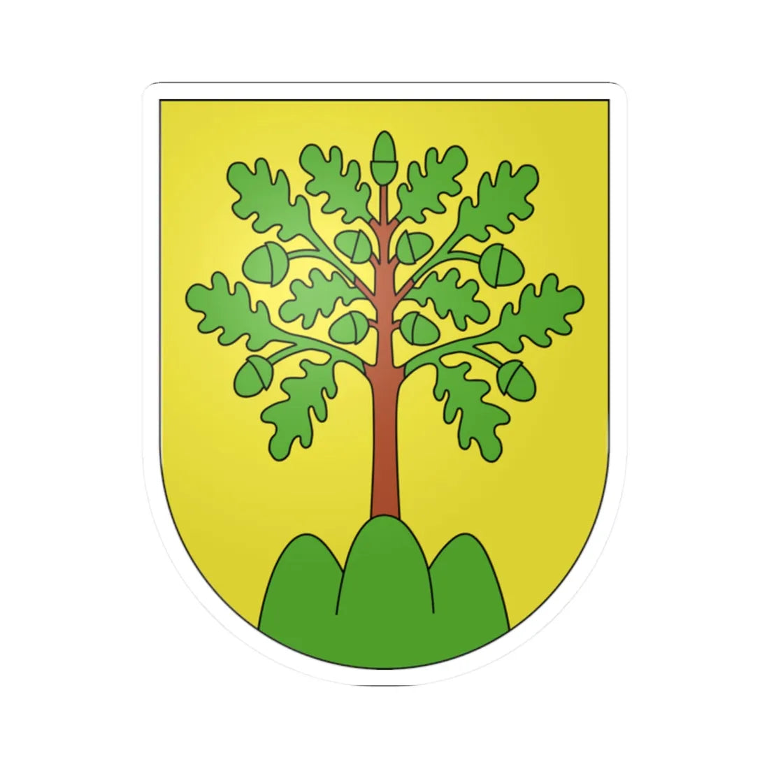 Monthey - Coat of arms (Switzerland) (Coat of Arms) STICKER Vinyl Kiss-Cut Decal 2 Inch White - The Sticker Space