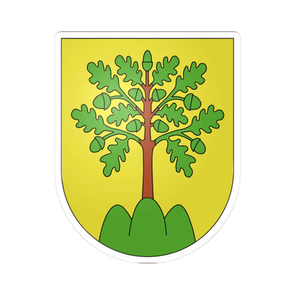 Monthey - Coat of arms (Switzerland) (Coat of Arms) STICKER Vinyl Kiss-Cut Decal 3 Inch White - The Sticker Space