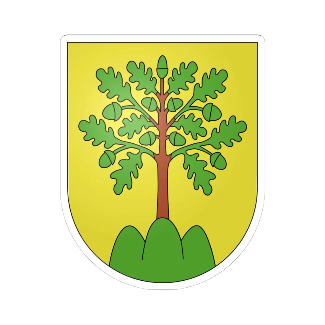 Monthey - Coat of arms (Switzerland) (Coat of Arms) STICKER Vinyl Kiss-Cut Decal 4 Inch White - The Sticker Space