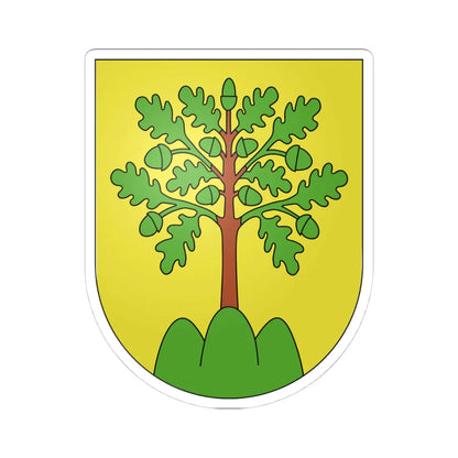 Monthey - Coat of arms (Switzerland) (Coat of Arms) STICKER Vinyl Kiss-Cut Decal 4 Inch White - The Sticker Space