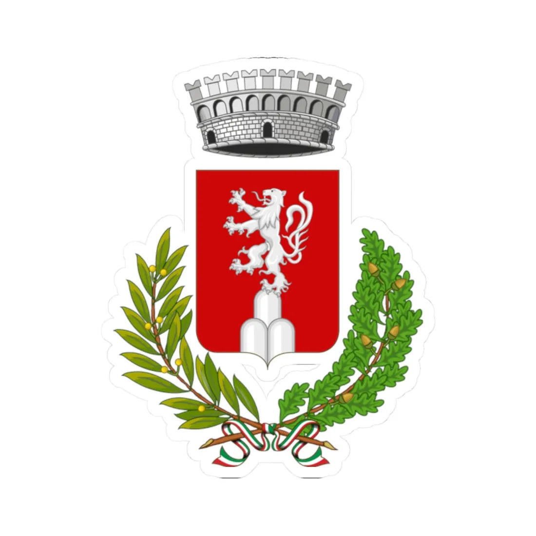 Montieri-Stemma (Italy) (Coat of Arms) STICKER Vinyl Kiss-Cut Decal 2 Inch White - The Sticker Space