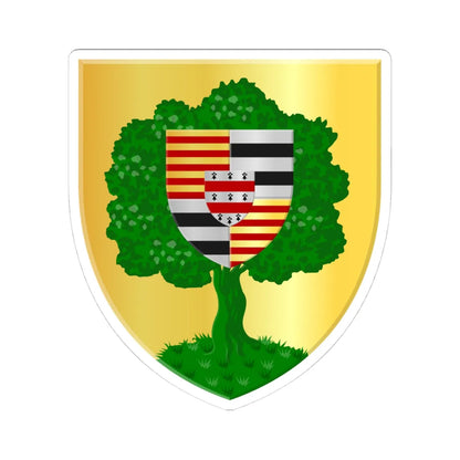 Montigny-le-Tilleul wapen (Belgium) (Coat of Arms) STICKER Vinyl Kiss-Cut Decal 4 Inch White - The Sticker Space