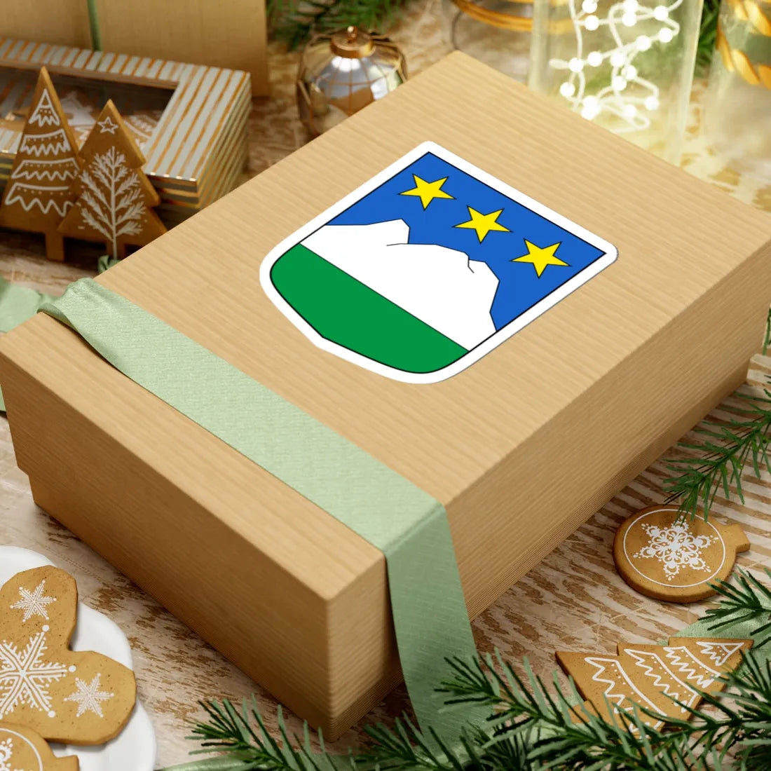 MontNoble-blazon (Switzerland) (Coat of Arms) STICKER Vinyl Kiss-Cut Decal - The Sticker Space