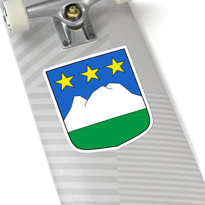 MontNoble-blazon (Switzerland) (Coat of Arms) STICKER Vinyl Kiss-Cut Decal - The Sticker Space