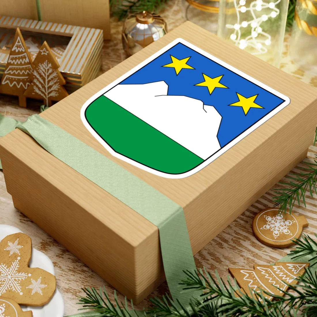 MontNoble-blazon (Switzerland) (Coat of Arms) STICKER Vinyl Kiss-Cut Decal - The Sticker Space