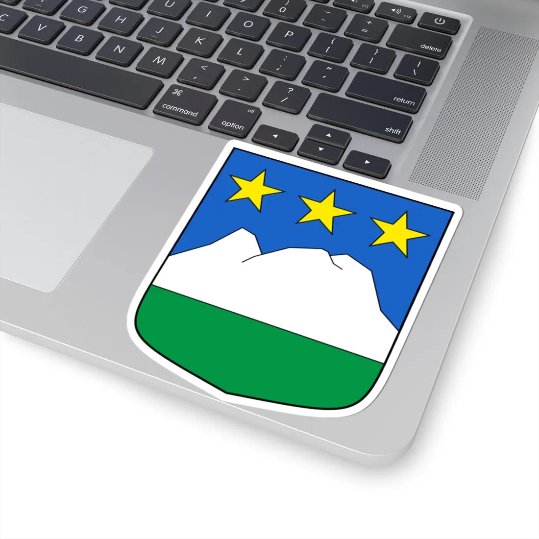 MontNoble-blazon (Switzerland) (Coat of Arms) STICKER Vinyl Kiss-Cut Decal - The Sticker Space