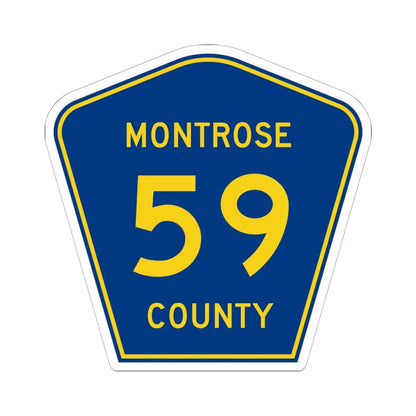 Montrose County 59 (Colorado) (Road Sign) STICKER Vinyl Kiss-Cut Decal 6 Inch White - The Sticker Space
