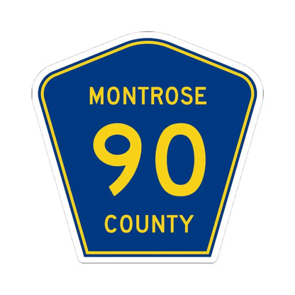 Montrose County 90 (Colorado) (Road Sign) STICKER Vinyl Kiss-Cut Decal 4 Inch White - The Sticker Space
