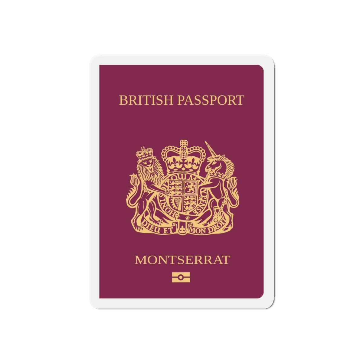 Montserrat Passport - Die-Cut Magnet-6 × 6"-The Sticker Space