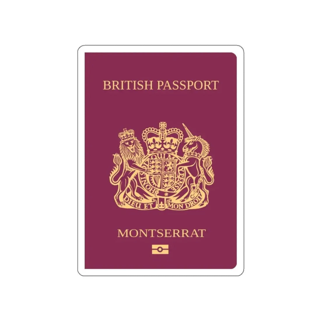 Montserrat Passport STICKER Vinyl Die-Cut Decal - The Sticker Space