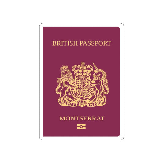 Montserrat Passport STICKER Vinyl Die-Cut Decal-White-The Sticker Space