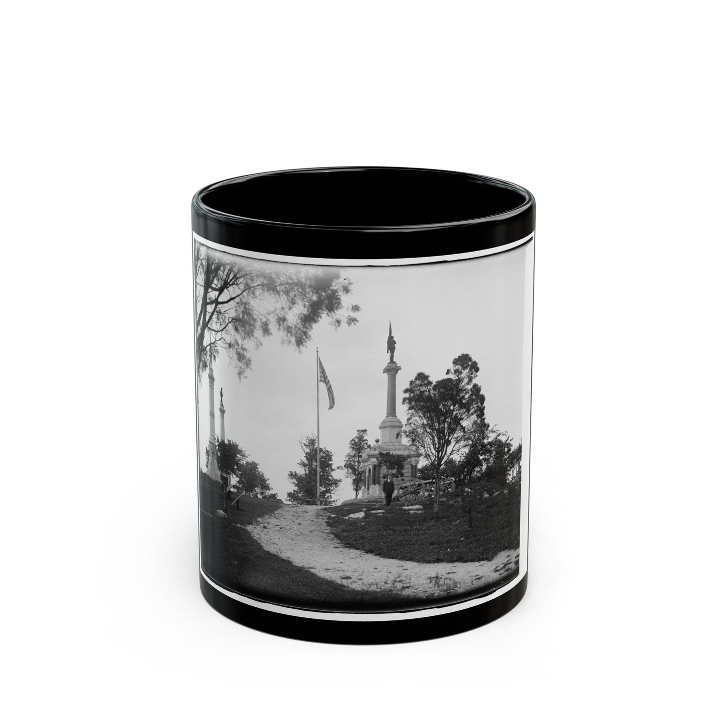 Monuments At Chickamauga And Chattanooga National Military Park, Tennessee And Georgia (U.S. Civil War) Black Coffee Mug-11oz-The Sticker Space