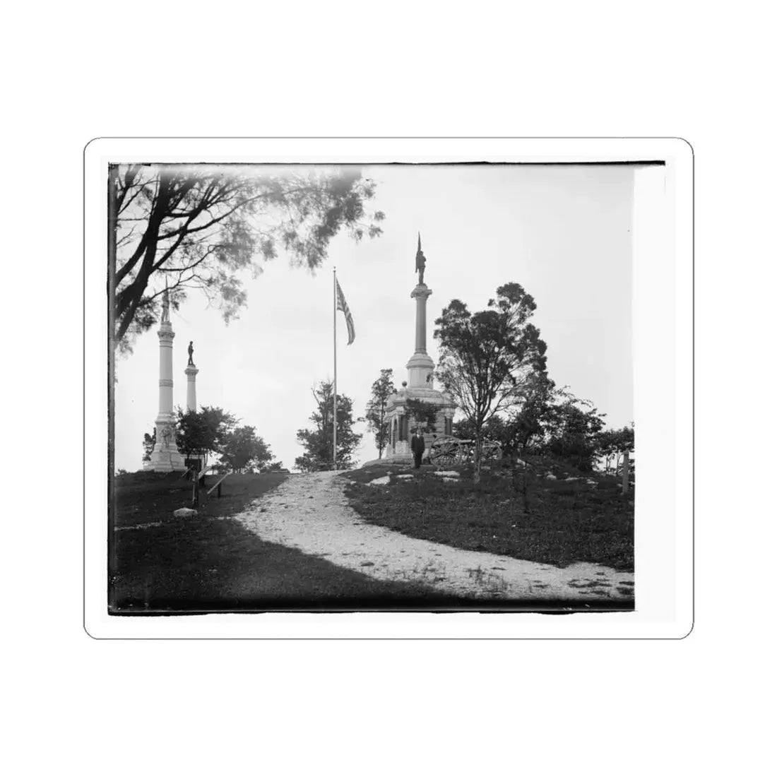 Monuments at Chickamauga and Chattanooga National Military Park, Tennessee and Georgia (U.S. Civil War) STICKER Vinyl Kiss-Cut Decal 6 Inch White - The Sticker Space