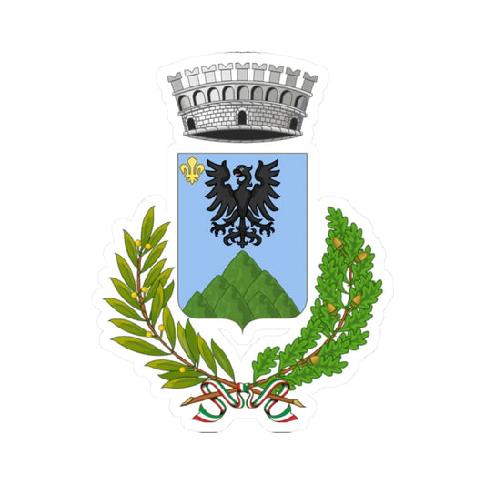 Monzuno-Stemma2 (Italy) (Coat of Arms) STICKER Vinyl Kiss-Cut Decal 2 Inch White - The Sticker Space