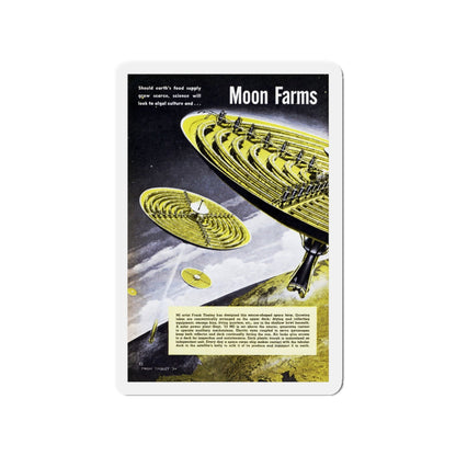 Moon Farms, 1954 (Magazine Illustration) Refrigerator Magnet-3" x 3"-The Sticker Space